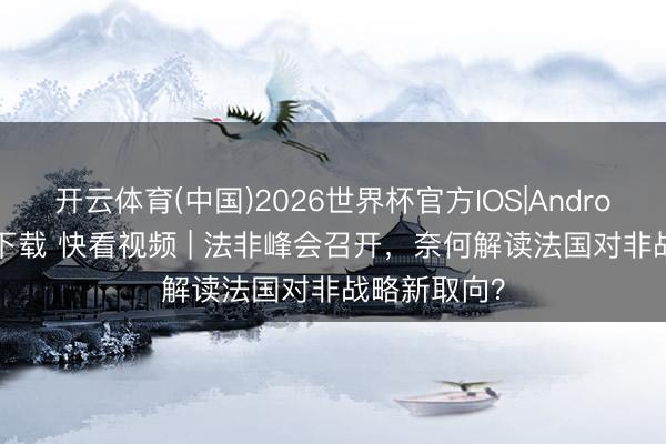 开云体育(中国)2026世界杯官方IOS|Android手机app下载 快看视频 | 法非峰会召开，<a href=