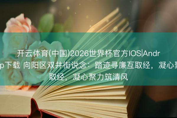开云体育(中国)2026世界杯官方IOS|Android手机app下载 向阳区双井街说念:踏迹寻廉互取经,凝心聚力筑清风