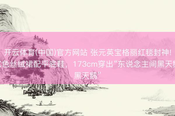 开云体育(中国)官方网站 张元英宝格丽红毯封神! 玄色丝绒裙配平底鞋，173cm穿出“东说念主间黑天鹅”
