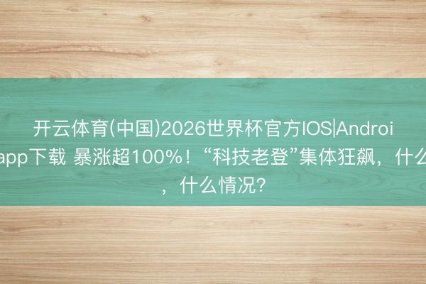 开云体育(中国)2026世界杯官方IOS|Android手机app下载 暴涨超100%！“科技老登”集体狂飙，什么情况？