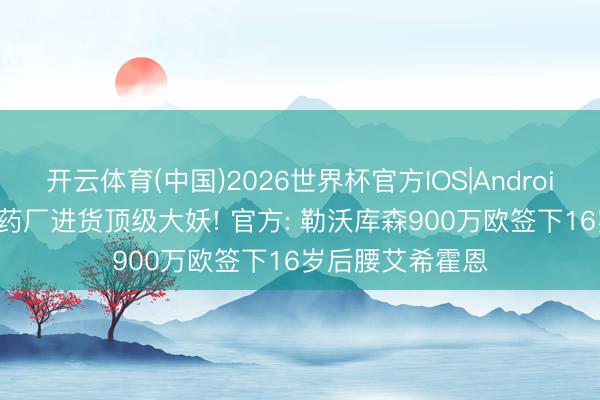 开云体育(中国)2026世界杯官方IOS|Android手机app下载 药厂进货顶级大妖! 官方: 勒沃库森900万欧签下16岁后腰艾希霍恩